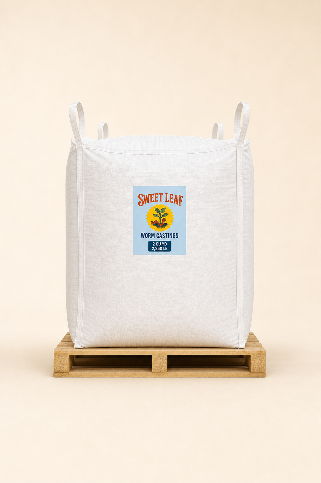 Bulk worm castings supersack